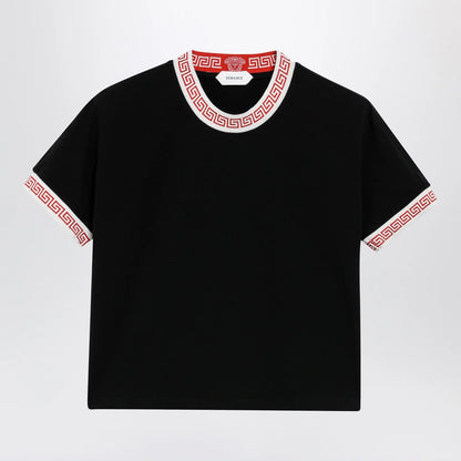 Versace Black stretch cotton jersey T-shirt