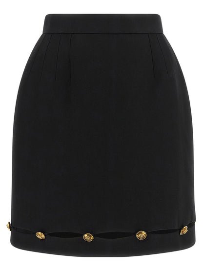 Versace Grain De Poudre Wool Skirt