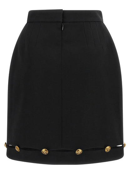 Versace Grain De Poudre Wool Skirt