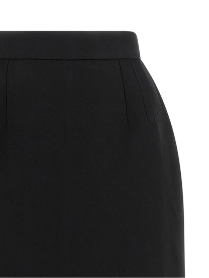 Versace Grain De Poudre Wool Skirt