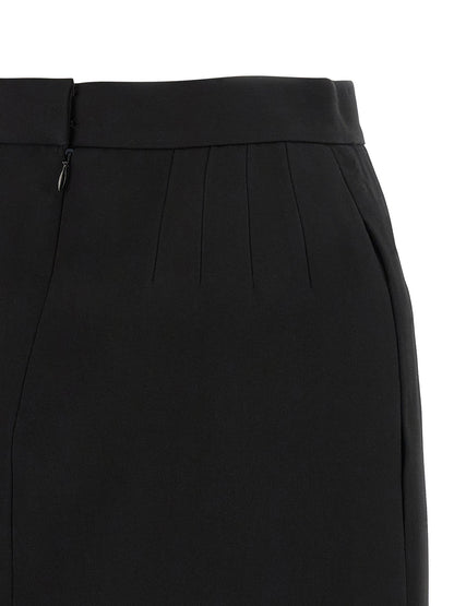 Versace Grain De Poudre Wool Skirt