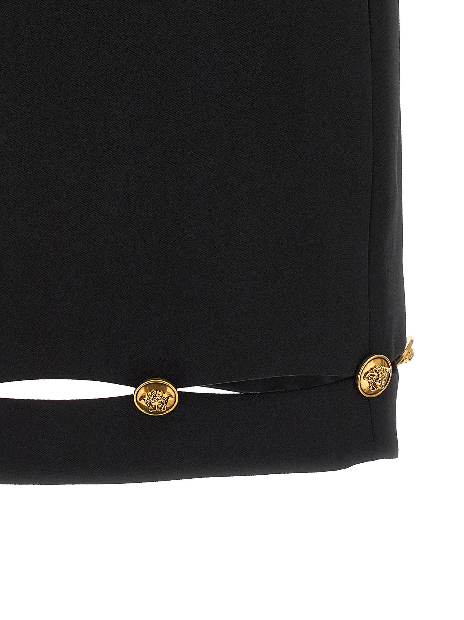 Versace Grain De Poudre Wool Skirt