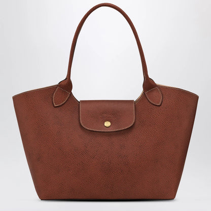 Longchamp L Épure leather shoulder bag brown