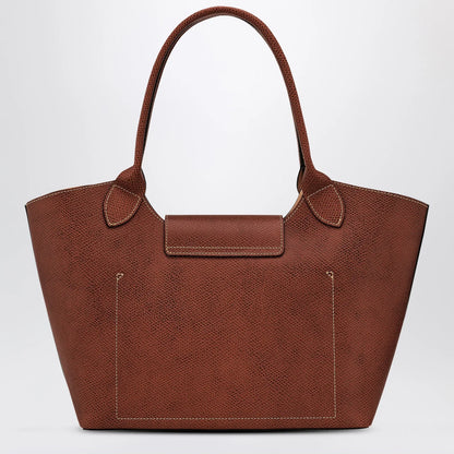 Longchamp L Épure leather shoulder bag brown