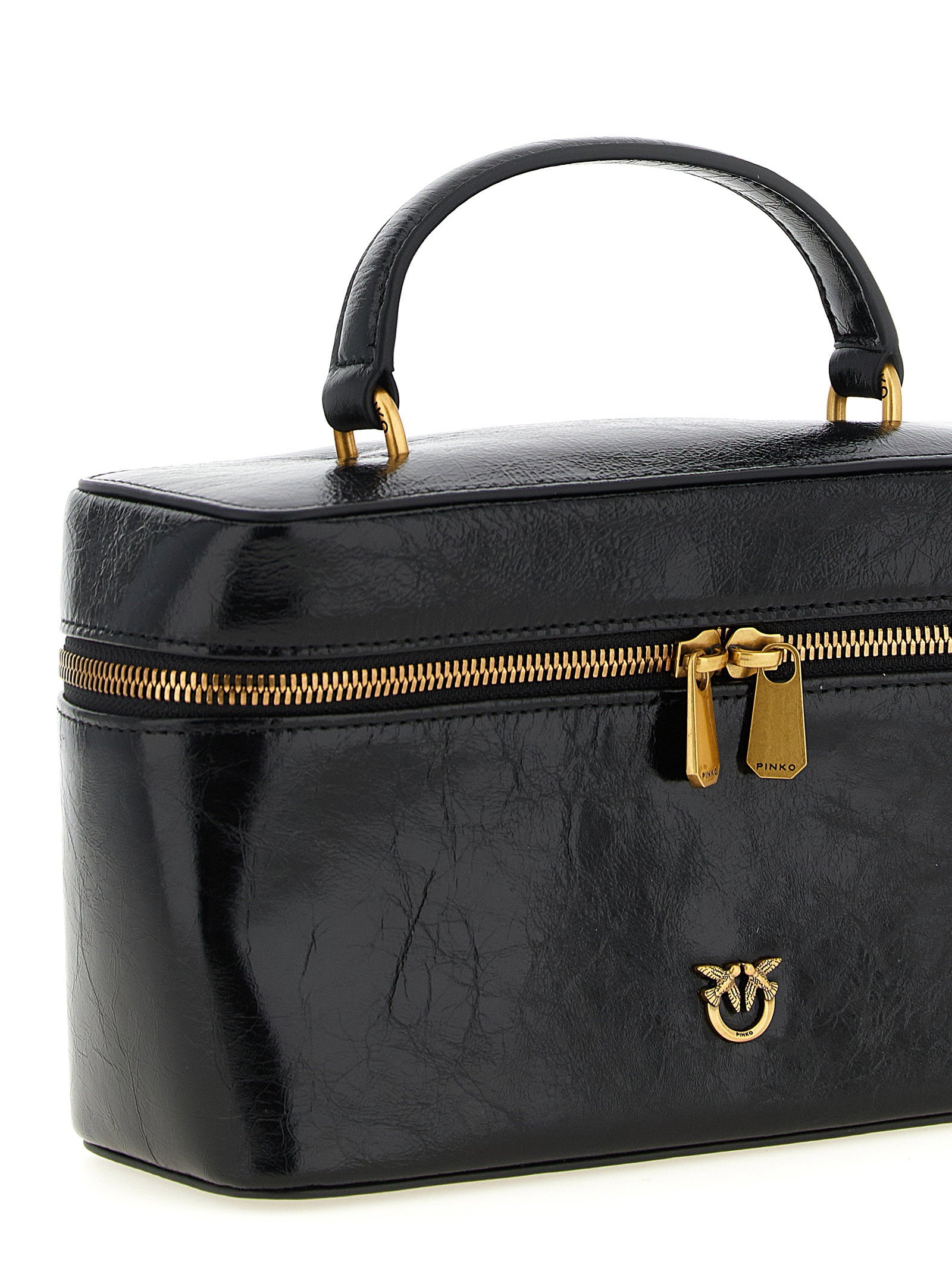 Pinko Crumpled Effect Leather Handbag