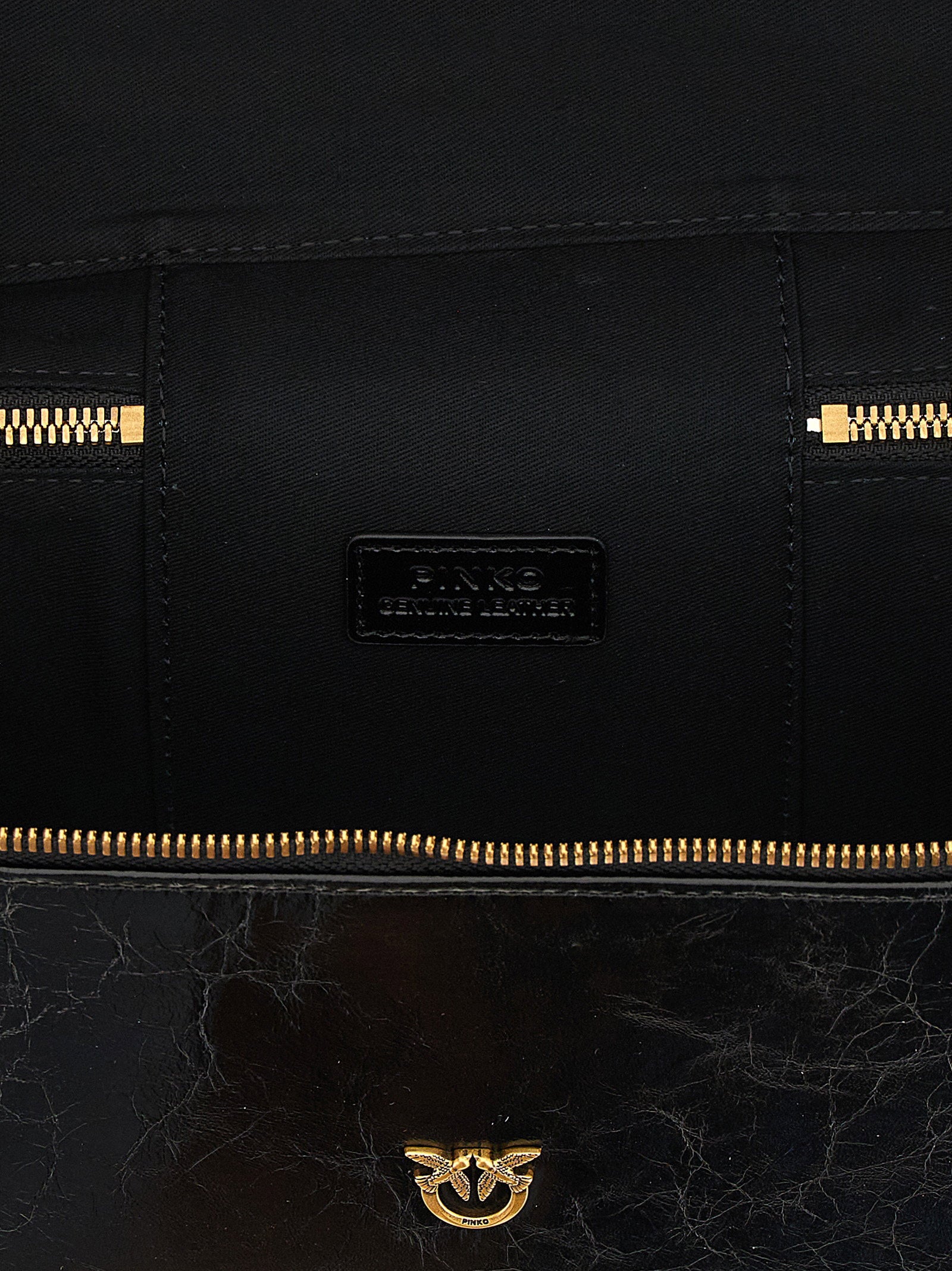 Pinko Crumpled Effect Leather Handbag