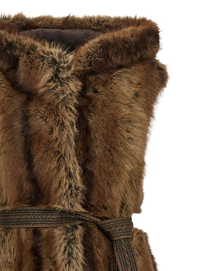 Pinko Galearis Faux Fur Vest