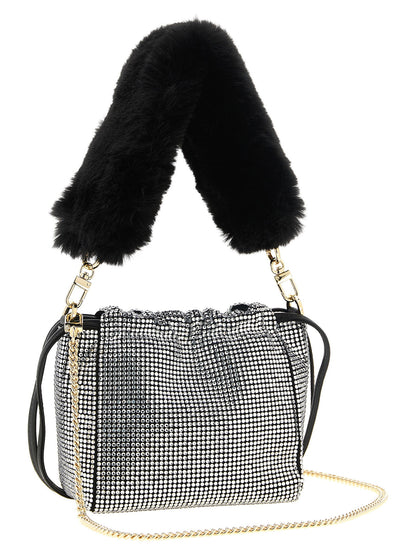 Pinko Rhinestone Bucket Bag