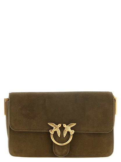 Pinko Love One Slouchy Classic Green Shoulder Bag