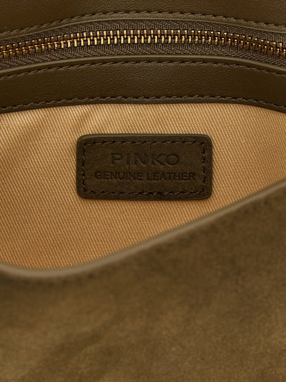 Pinko Love One Slouchy Classic Green Shoulder Bag
