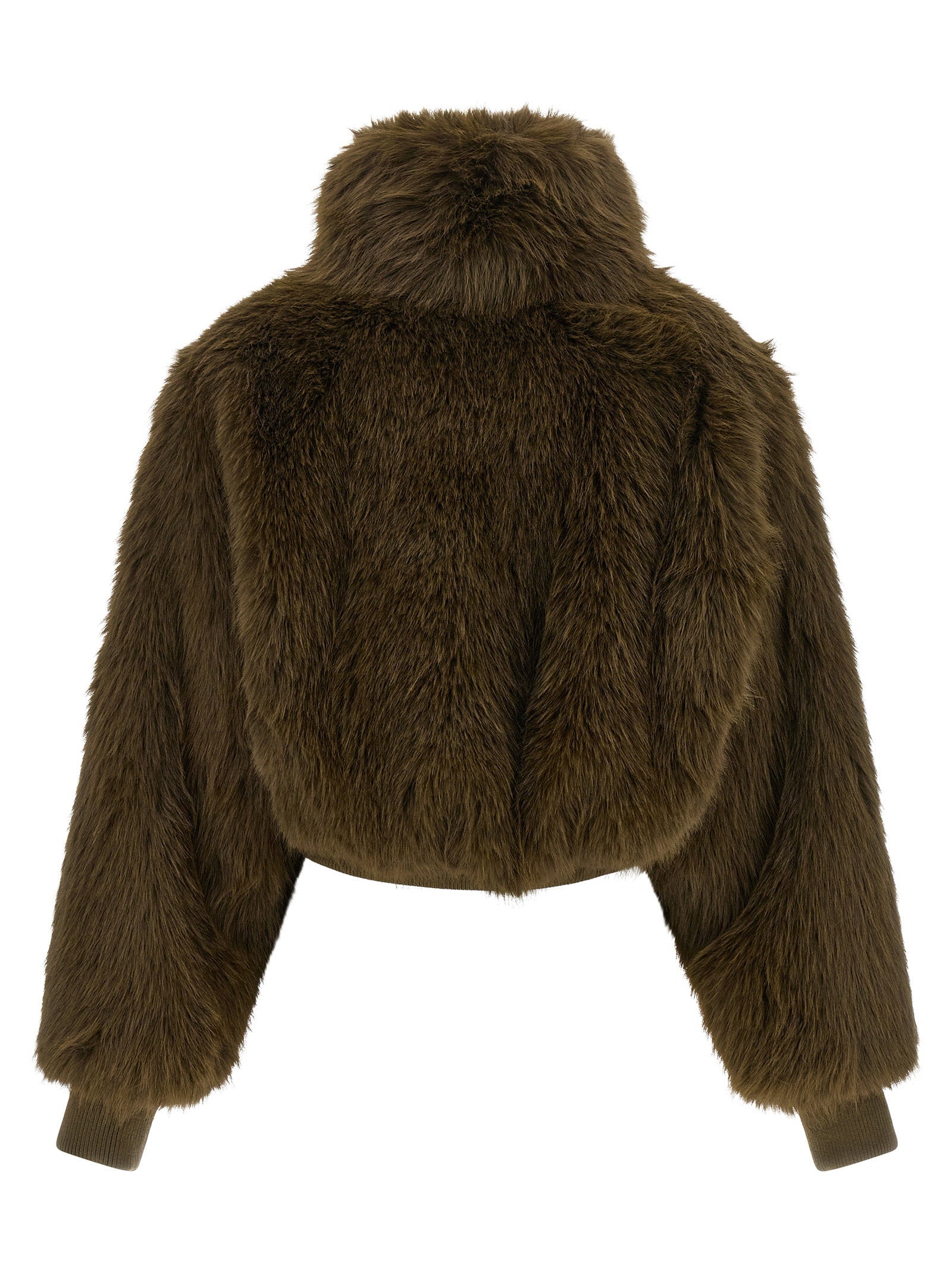 Pinko Bomber Jacket With Fur Inserts