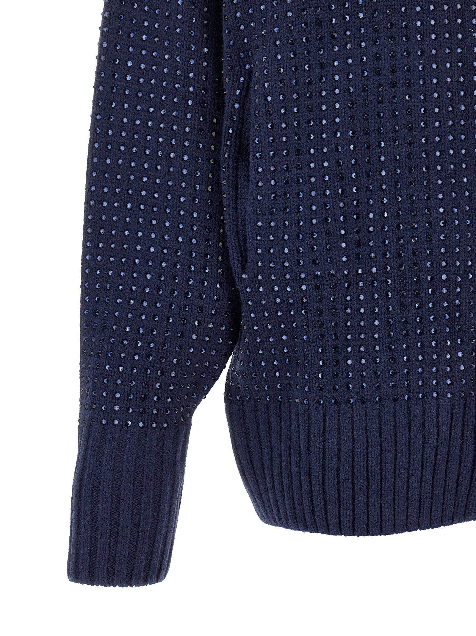 Pinko Seicento Cardigan With Rhinestones And Hood