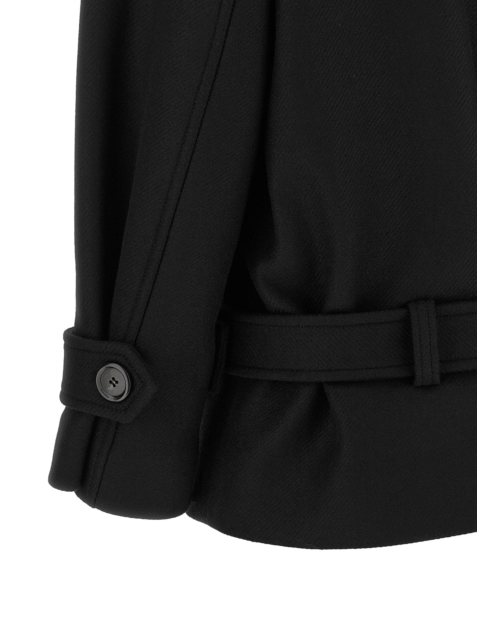 Pinko Double-breasted Belted Coat