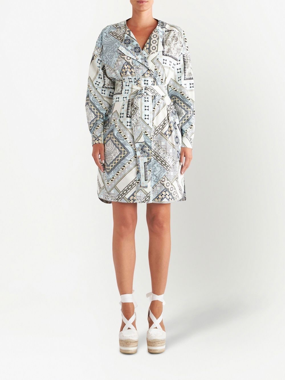 Etro Mix-print belted dress