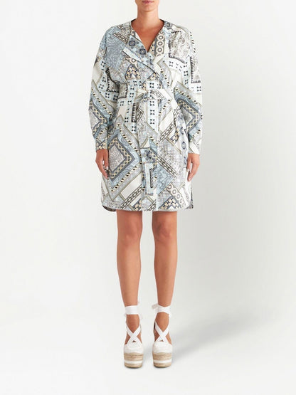 Etro Mix-print belted dress