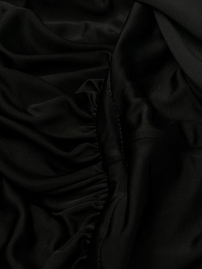 Saint Laurent draped sleeveless jersey dress
