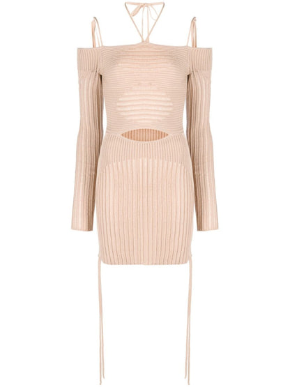 AndreĀdamo AndreÄdamo Knit ribbed mini dress