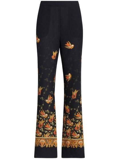 Etro Straight trousers with paisley print