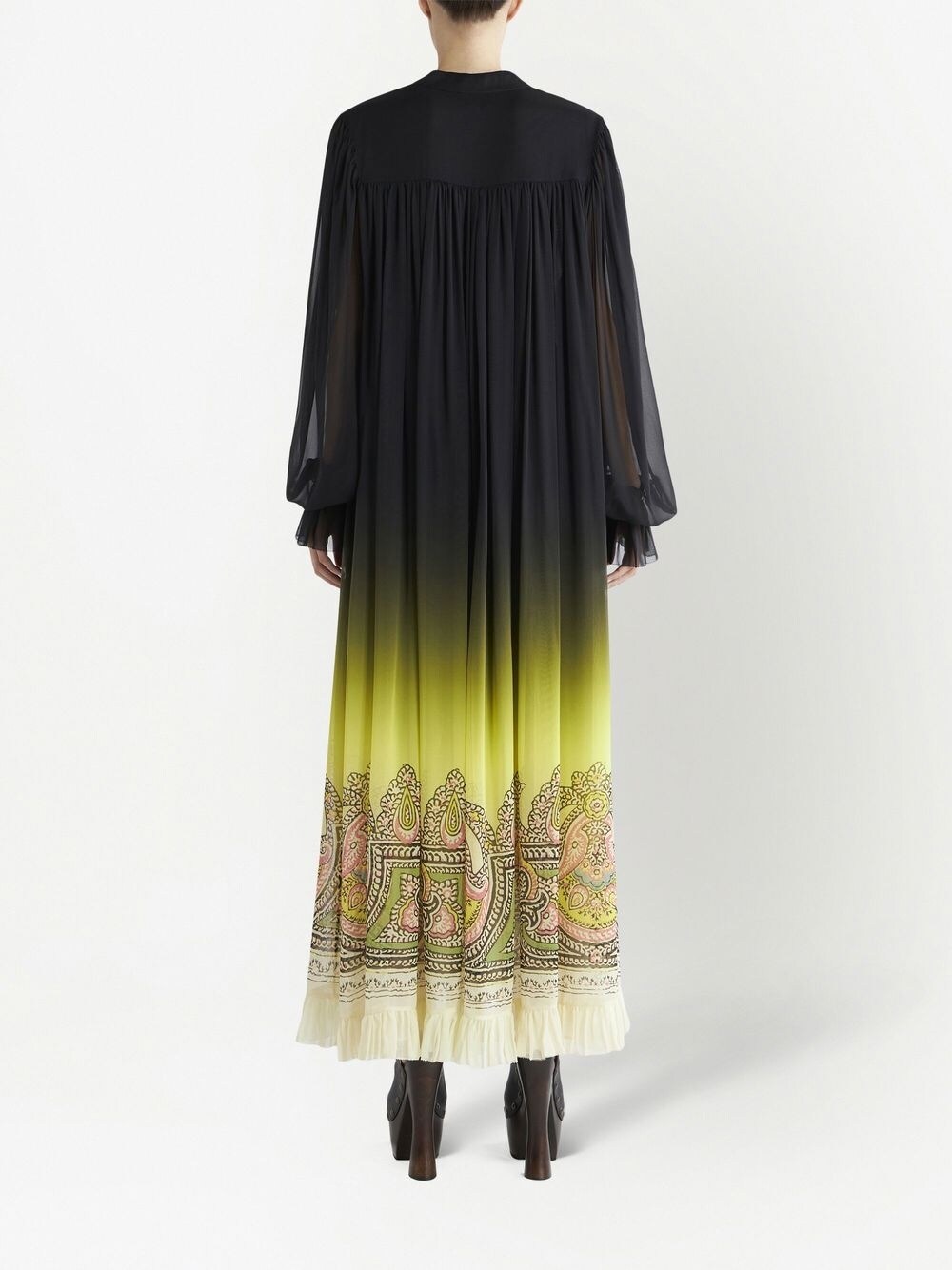 Etro Silk dress with paisley print and gradient effect