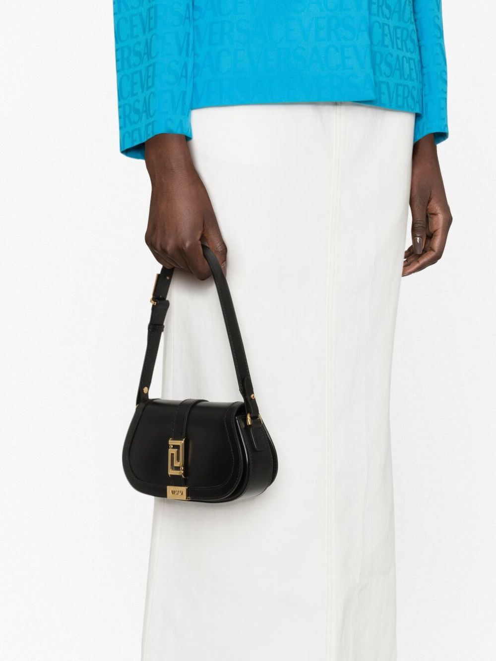 Versace Greca Goddess leather mini bag