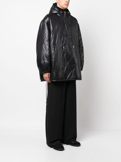 Saint Laurent Cassandre logo-embossed hooded raincoat