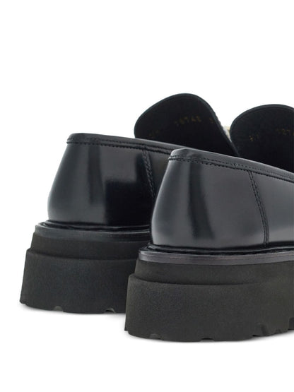 Ferragamo Gancini-buckle Leather Loafers