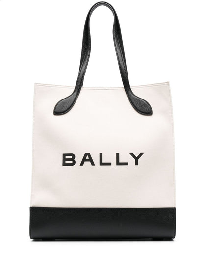 Bally logo print tote bag