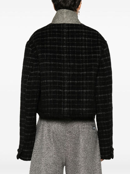 Etro Checked crop jacket