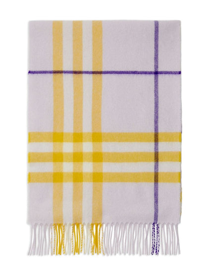 Burberry checked fringed-edge cashmere scarf