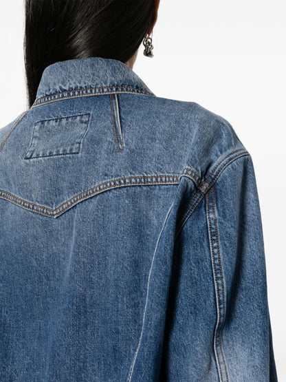 Alexander McQueen Cropped denim jacket