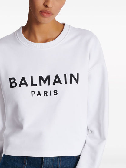 Balmain Logo-print cotton sweatshirt