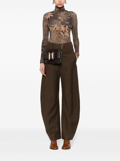 Boyy Buckle travel case croco embossed leather clutch bag