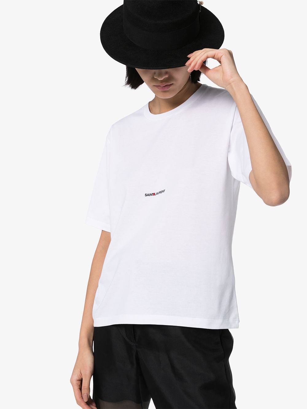 Saint Laurent logo print T-shirt