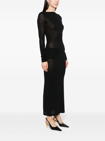 Saint Laurent Wool blend long pencil dress