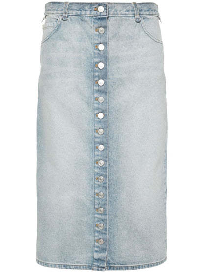 Courreges Pre Denim midi skirt
