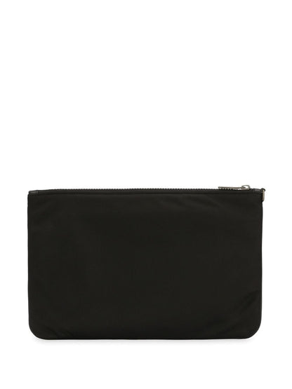 Dolce & Gabbana Nylon pouch with rubberized logo