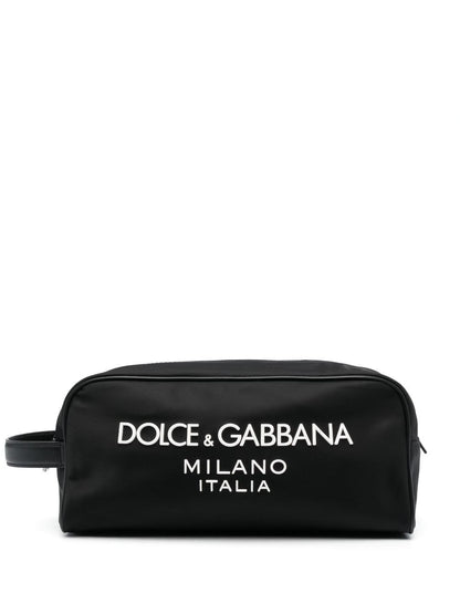 Dolce & Gabbana Nylon toiletry bag with rubberized logo