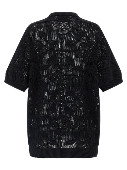 Nude Openwork Cotton Sweater