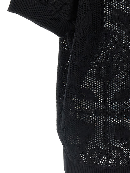 Nude Openwork Cotton Sweater