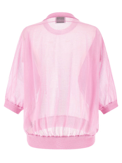 Nude Semi-sheer Cotton Sweater
