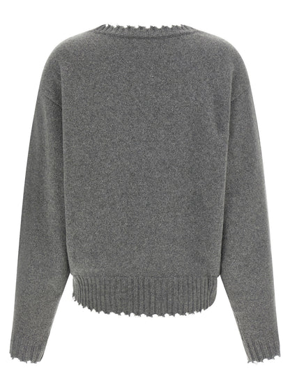 Nude Fringed Hem Sweater