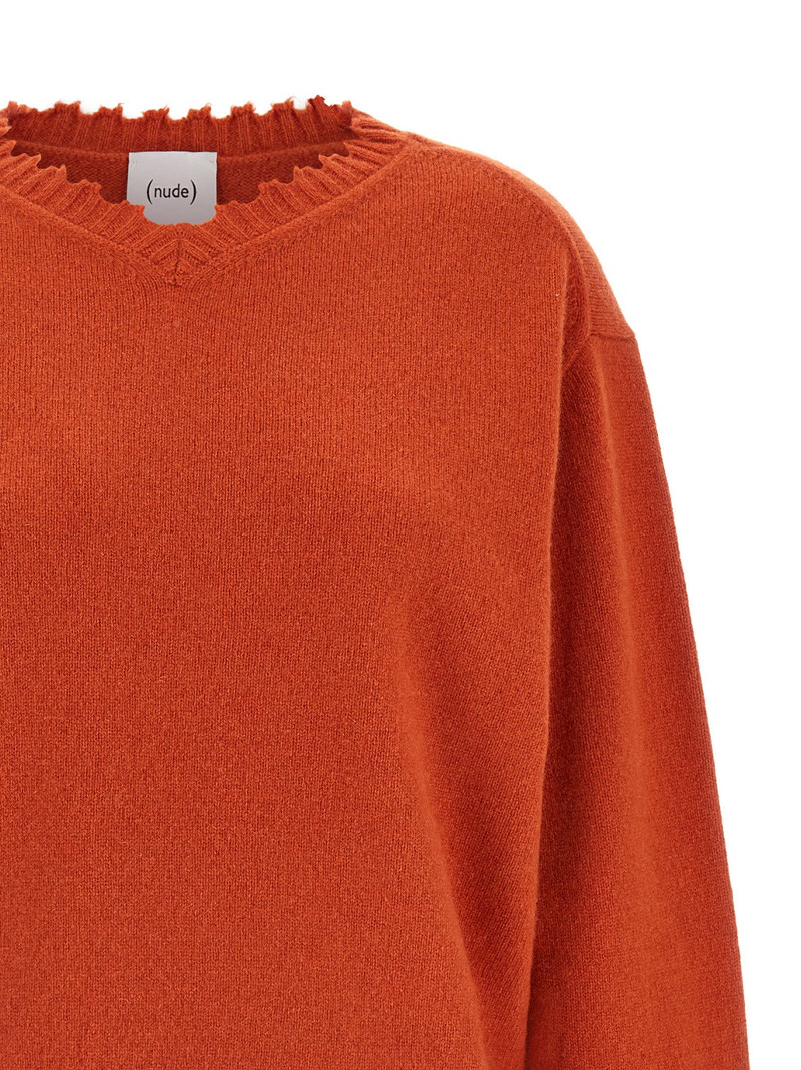 Nude Fringed Hem Sweater