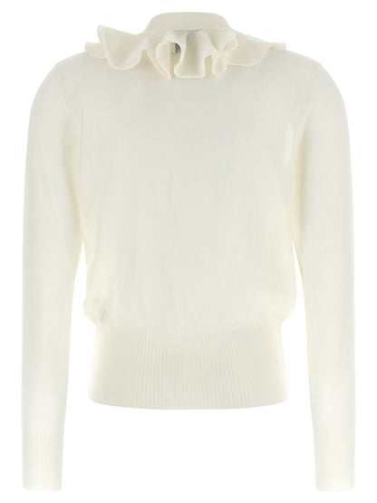 Nude Ruffle Cardigan