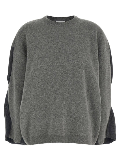 Nude Two-tone Sleeve Sweater