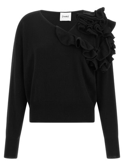 Nude Ruffled Sweater