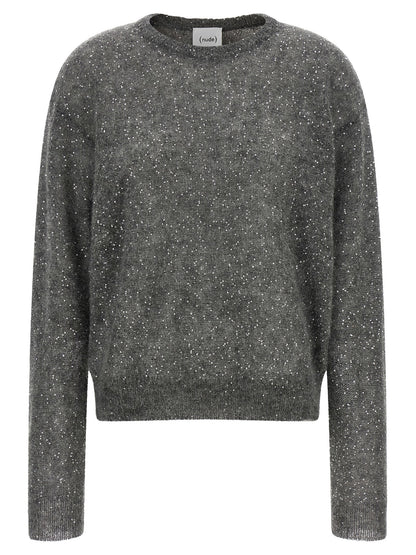 Nude Micro Sequin Sweater