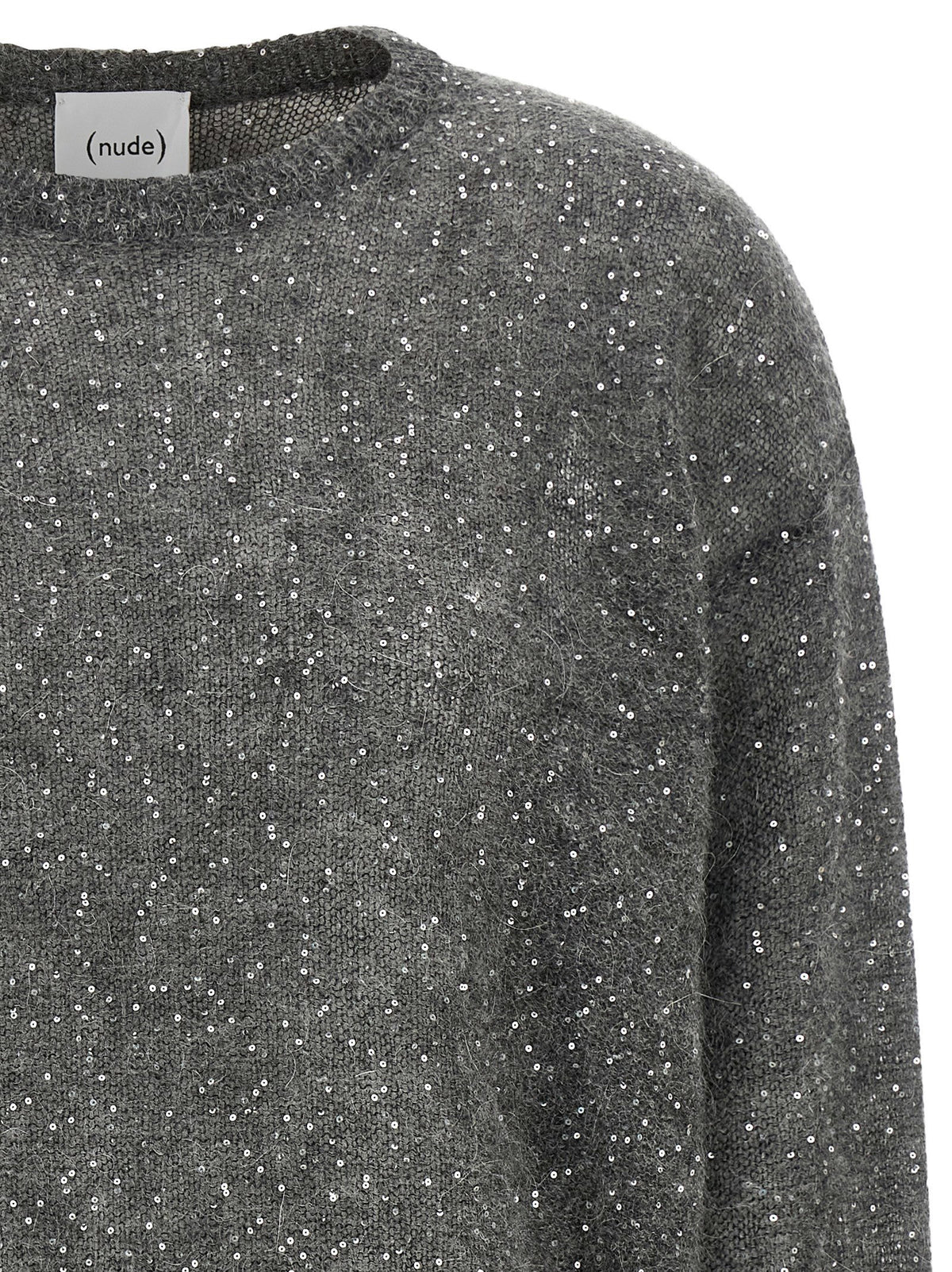 Nude Micro Sequin Sweater