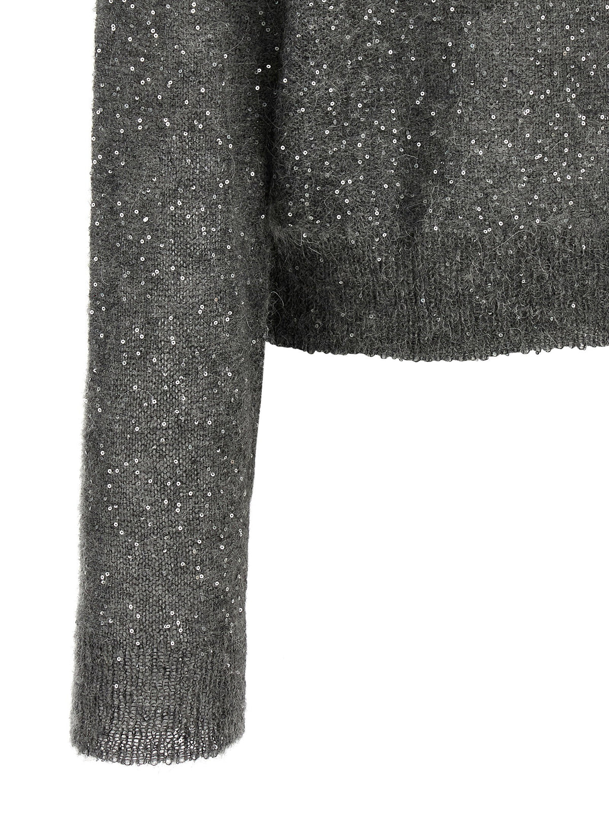 Nude Micro Sequin Sweater