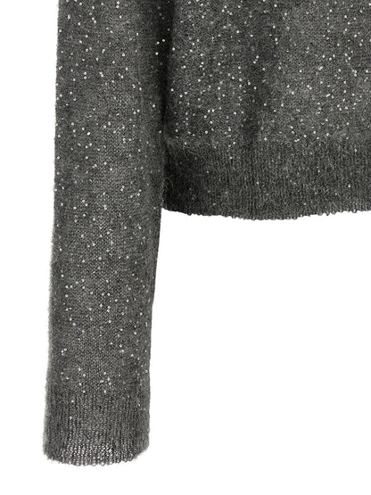 Nude Micro Sequin Sweater