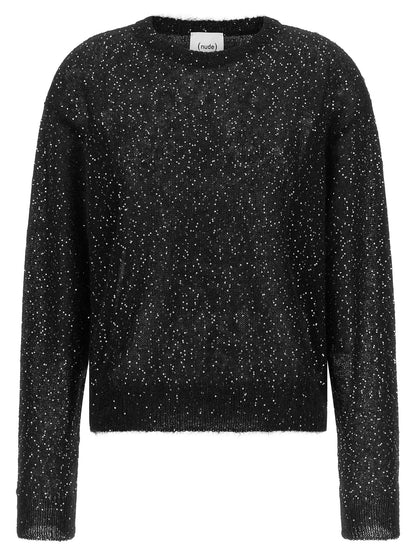 Nude Micro Sequin Sweater